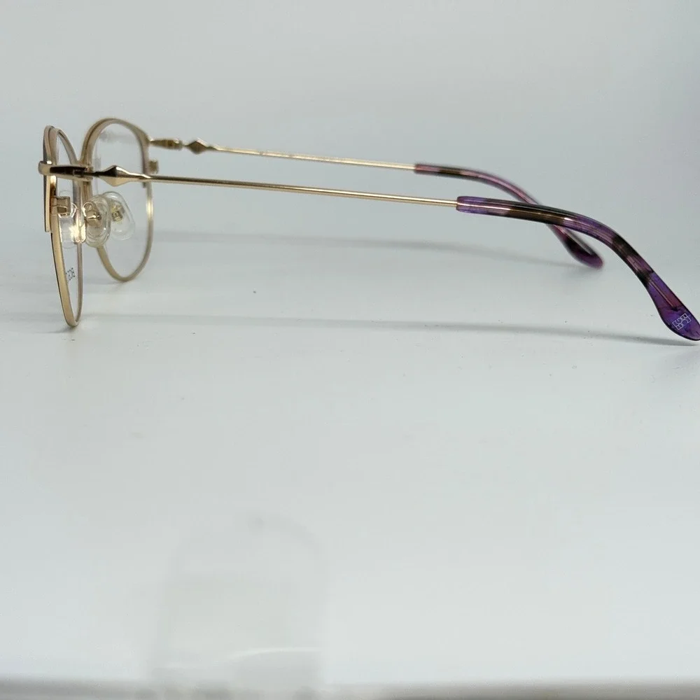 BCBGMAXAZRIA‎ Women Gold Metal Purple Gradient Cat Eye Eyeglasses Frames 21362